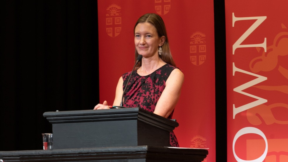 Audrey Tyrka at podium